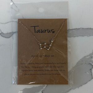 Taurus Zodiac Necklace with Gold Chain